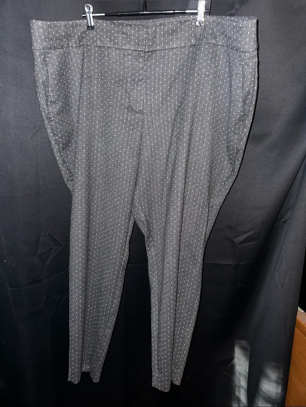 Dark Gray Pin Dot Stretch skinny Pants